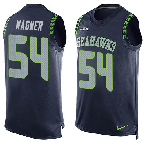 Nike Seahawks #54 Bobby Wagner Steel Blue Team Color Men's Stitched NFL Limited Tank Top Jersey - Click Image to Close